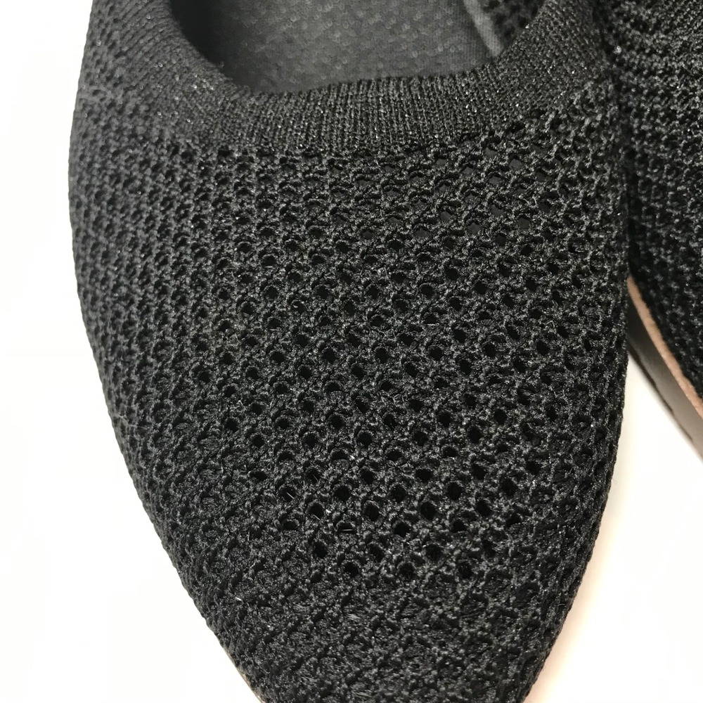 Skechers Cleo Black Knit Slip-On Flats - Picture 10 of 11